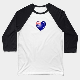 Australian Heart Flag Baseball T-Shirt